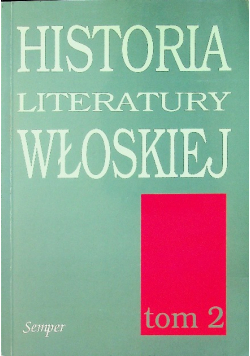 Historia literatury włoskiej tom 2