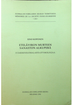 Etelaviron Murteen Sanaston Alkupera