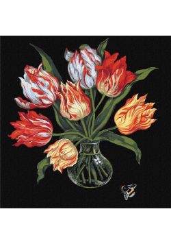 Malowanie po numerach - Eleganckie tulipany 40x40