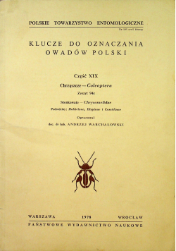 Klucze do oznaczania owadów Polski Część XIX Zeszyt 94b