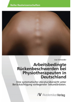 Arbeitsbedingte Rückenbeschwerden bei Physiotherapeuten in Deutschland