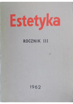 Estetyka, Rocznik III