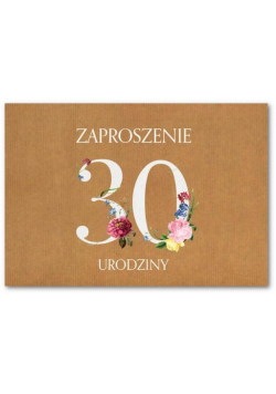 Zaproszenie Urodziny 30 ZT37 (10szt.)