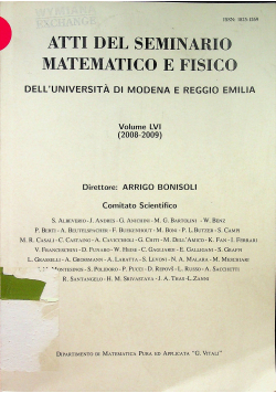 Atti del seminario matematico e fisco