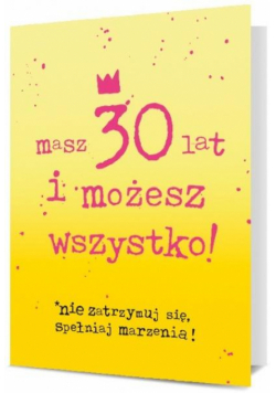 Karnet Urodziny 30 K. B6-1910