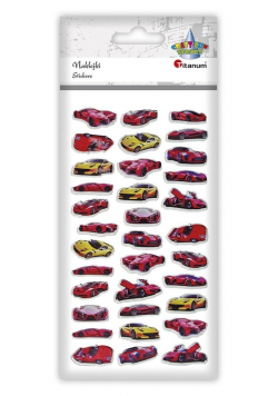 Naklejki wypukłe samochody sportowe mix 34szt