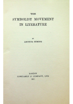 The symbolist movement in literature 1911 r.