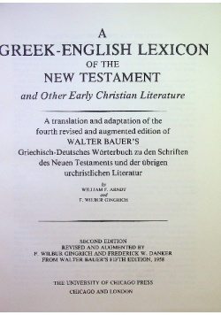 A greek english lexicon of the new testament