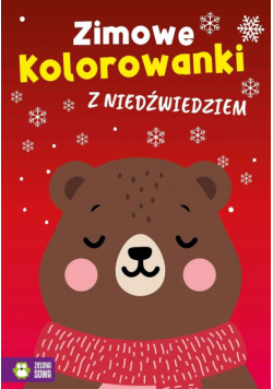 Zimowe kolorowanki z niedźwiedziem