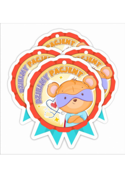 Medal papierowy - Dzielny pacjent Super Miś 4szt