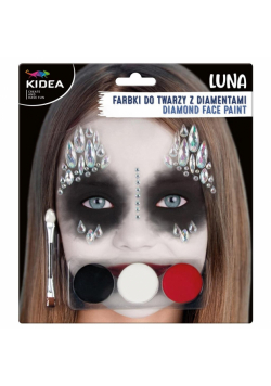 Farbki do twarzy Luna z diamentami KIDEA