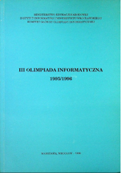 Iii Olimpiada Informatyczna 1995 1996