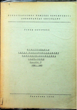 Bibliografia obozu koncentracyjnego Oświęcim Brzezinka 1945 - 1969 Część V