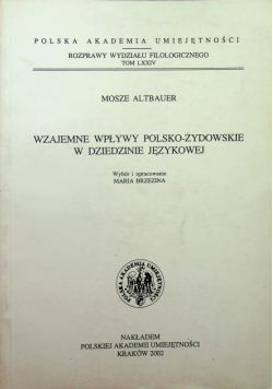 Wzajemne wpływy polsko  żydowskie w dziedzinie językowej