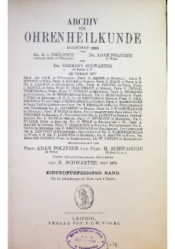 Archiv fur ohrenheilkunde