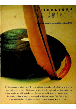 Literatura na świecie nr 1 - 2 1996