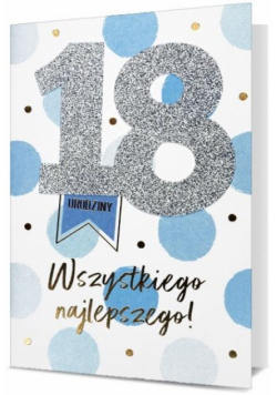 Karnet B6 Osiemnastka męska HM200-2497