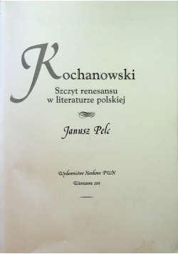 Kochanowski Szczyt renesansu w literaturze polskiej