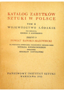 Katalog zabytków sztuki w Polsce Tom II Zeszyt 9