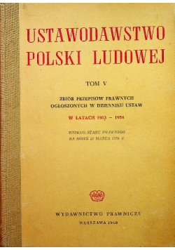 Ustawodawstwo Polski Ludowej Tom V