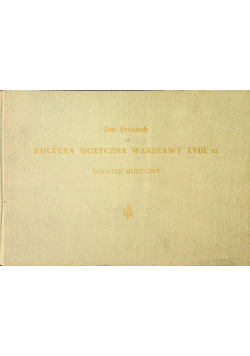 Kultura muzyczna Warszawy XVIII wieku dodatek muzyczny