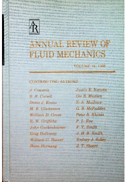 Annual review of fluid mechanics volume 18