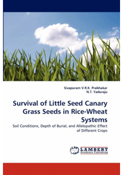 Survival of Little Seed Canary Grass Seeds in Rice-Wheat Systems