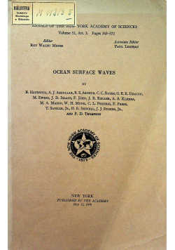 Ocean surface waves 1949 r