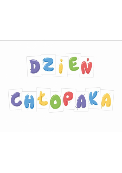 Litery dekoracyjne A4 - Dzień Chłopaka 10el