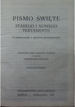 Pismo Święte Starego i Nowego Testamentu