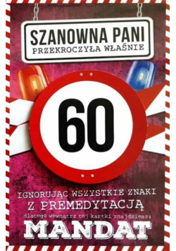 Karnet Urodziny 60 damskie JCX - 016