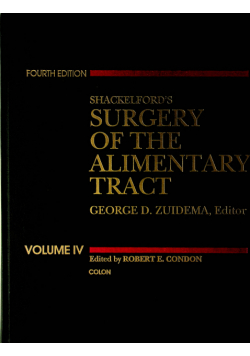 Shackelfords Surgery of the Alimentary Tract Tom IV