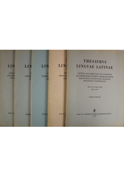 Thesaurus linguae latinae vol VI 5 części