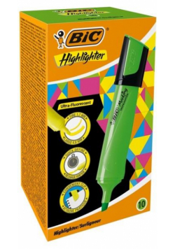 Zakreślacz Flat zielony (10szt) BIC
