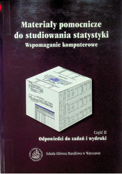 Materiały pomocnicze do studiowania statystyki Część 2