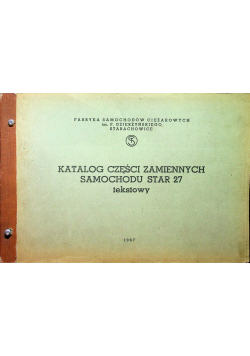 Katalog części zamiennych samochodu Star 27