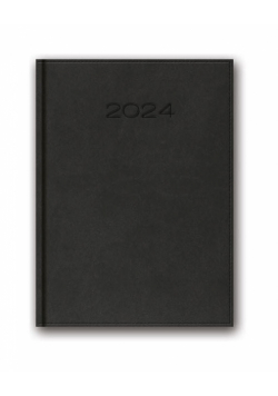 Kalendarz 2024 51D B5 grafitowy książkowy