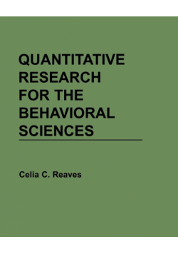 Quantitative Research for the Behavioral Sciences