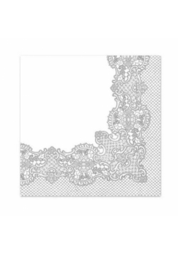 Serwetki Royal Lace srebrne 33x33cm 20szt