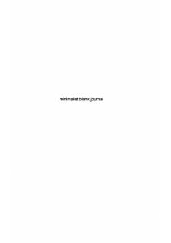 stunning minimalist blank Page Journal sir Michael Huhn designer edition