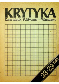 Krytyka Kwartalnik Polityczny Warszawa