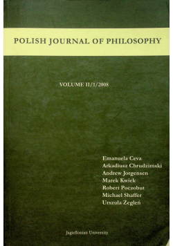 Polish journal of philosophy volume II / 1