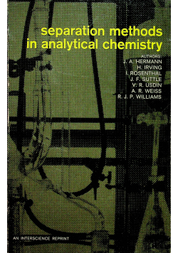 Separation methods in analythical chemistry