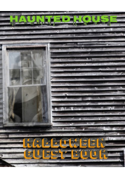 Halloween Haunted House  Mega 474  page  8x10 Guest Book