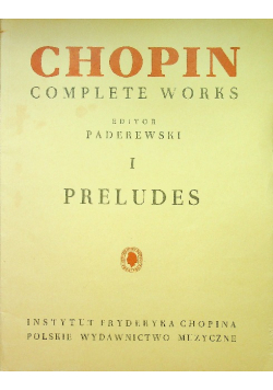 Chopin Complete Works I Preludes