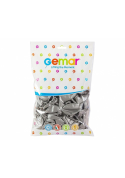 Balony metaliczne Srebrne 30cm 100szt