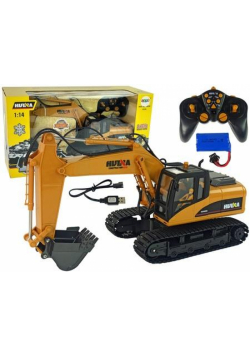 Żółta gąsienica koparka R/C 1:14
