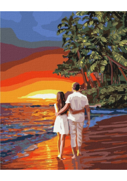 Malowanie po numerach - Romans na wybrzeżu 40x50