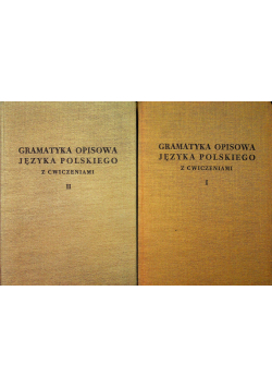 Gramatyka opisowa języka polskiego tom 1 i 2