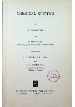 Chemical kinetics